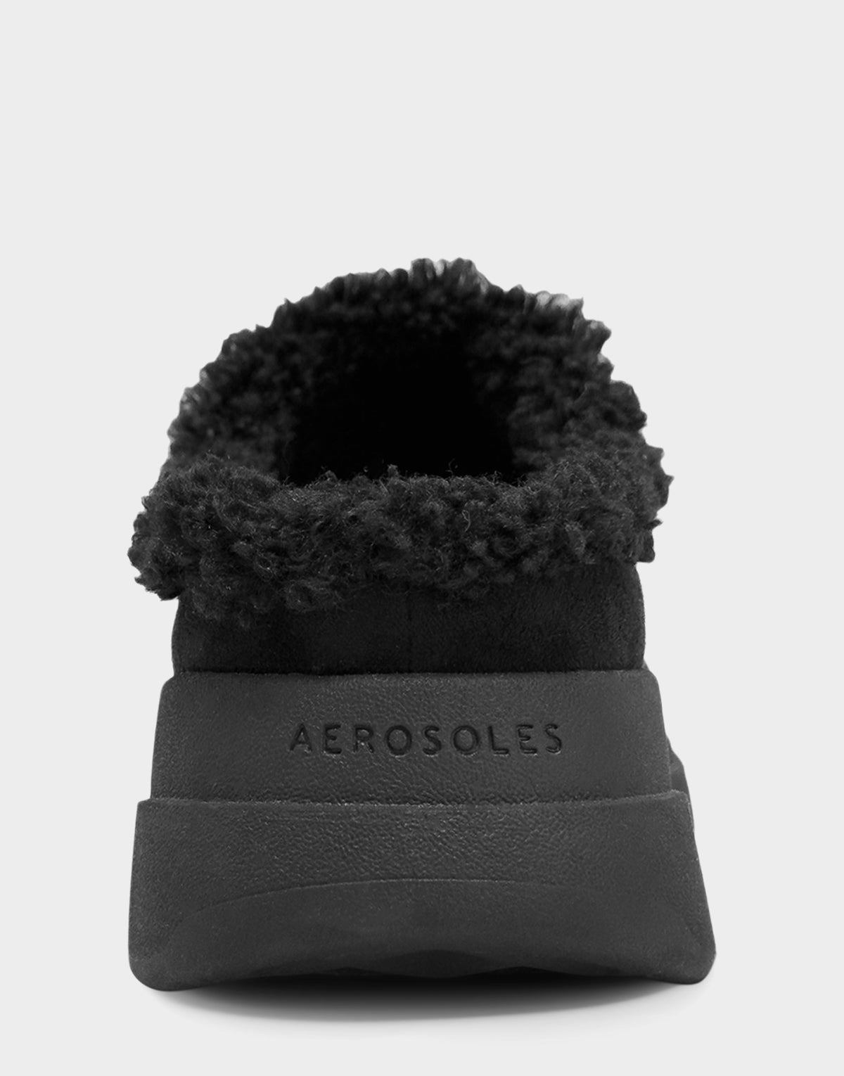 Comfortable Women's Sneaker Mule In Black Faux Suede | Aerosoles Shoes