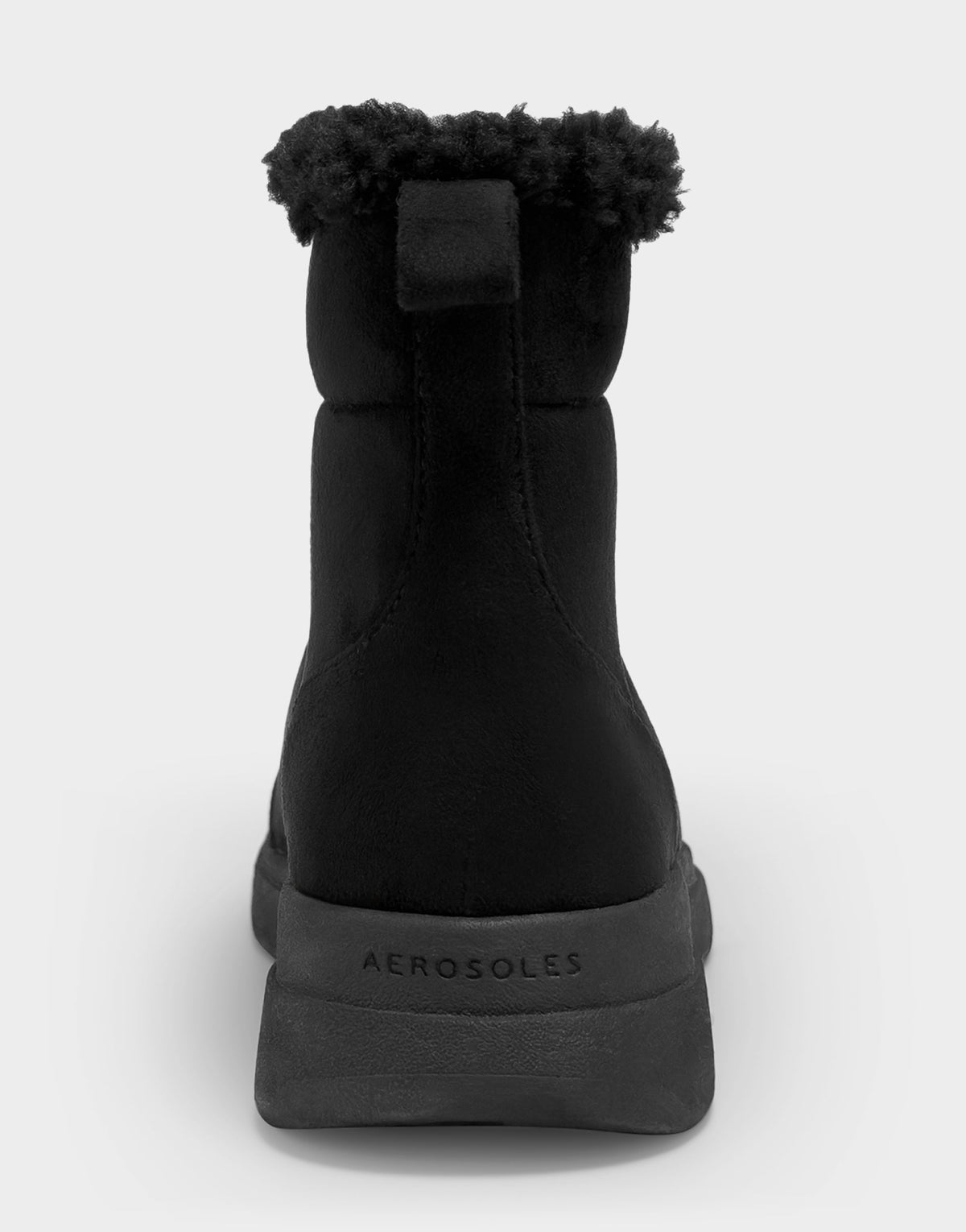 Comfortable Women's Pull On Bootie In Black Faux Suede | Aerosoles Shoes