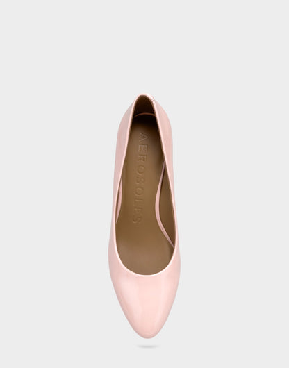Women's Dress Pump in Pale Pink Faux Crinkle Patent | Aerosoles Shoes|New