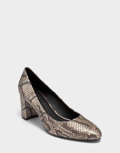 Women's Dress Pump in Champagne Metallic Snake | Aerosoles Shoes|New