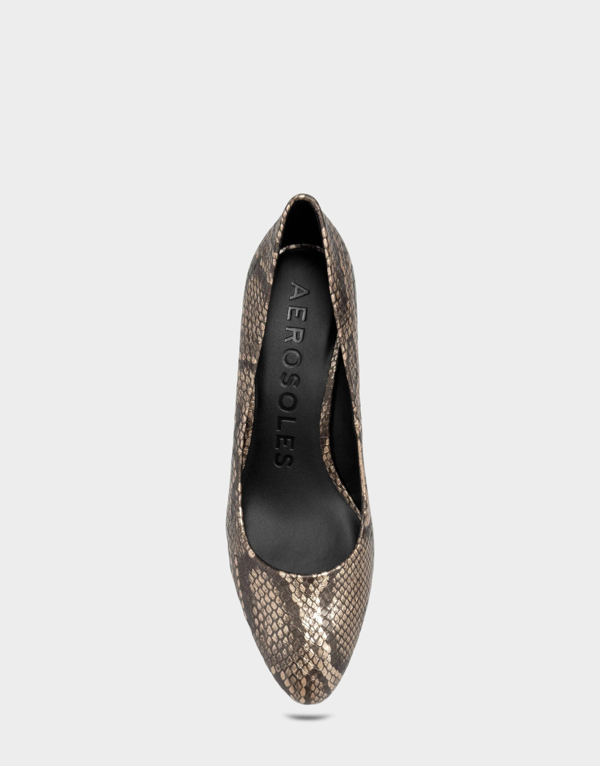 Women's Dress Pump in Champagne Metallic Snake | Aerosoles Shoes|New