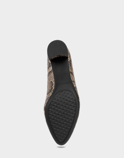 Women's Dress Pump in Champagne Metallic Snake | Aerosoles Shoes|New