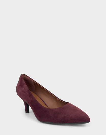 Women's Kitten Heel Pump in Fig Suede | Aerosoles Shoes