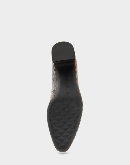 Women's Pump in Mocha Jaguar Embossed Print | Aerosoles Shoes