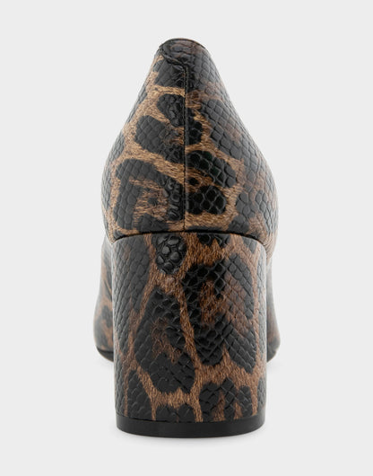 Women's Pump in Mocha Jaguar Embossed Print | Aerosoles Shoes