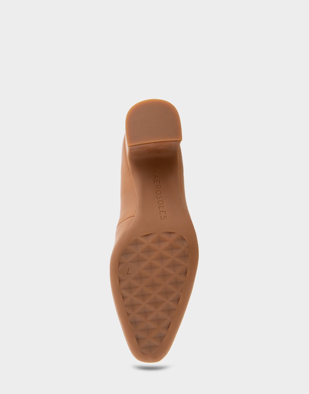 Minetta Tan Leather Mid-Heel Pump | Aerosoles Shoes