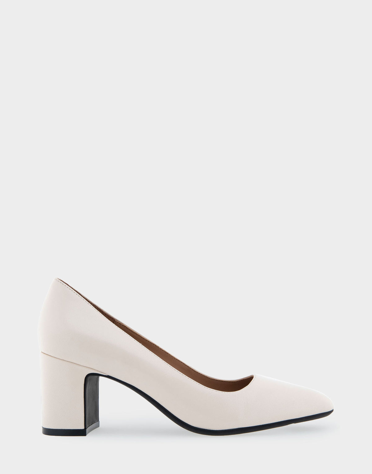 Minetta Eggnog Leather Mid-Heel Pump | Aerosoles Shoes
