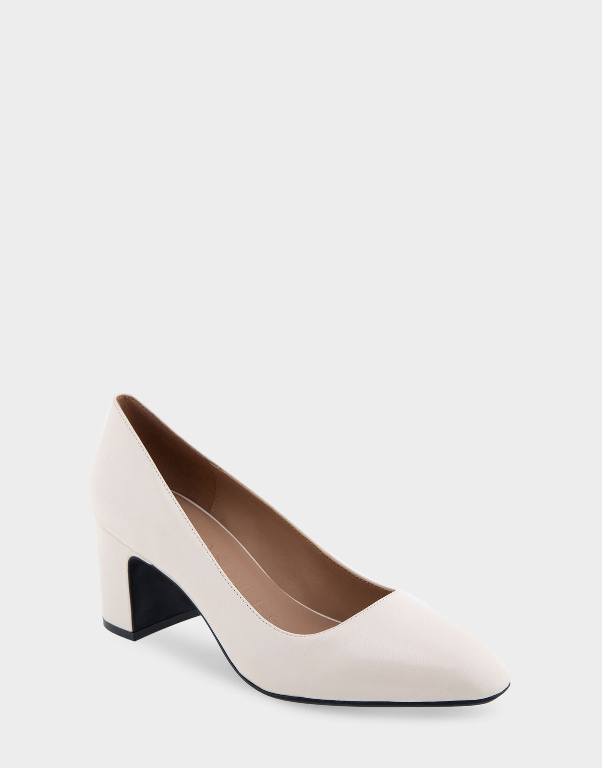 Minetta Eggnog Leather Mid-Heel Pump | Aerosoles Shoes