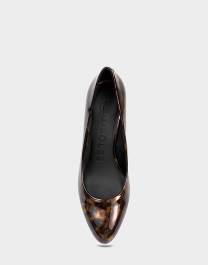 Women's Pump in Tortoise Patent | Aerosoles Shoes
