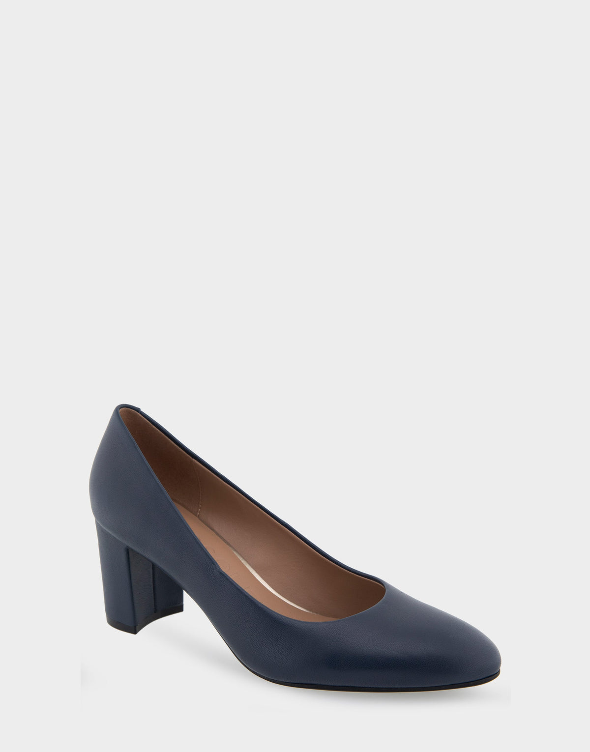 Betsy Navy Genuine Leather Mid Heel Pump | Aerosoles Shoes
