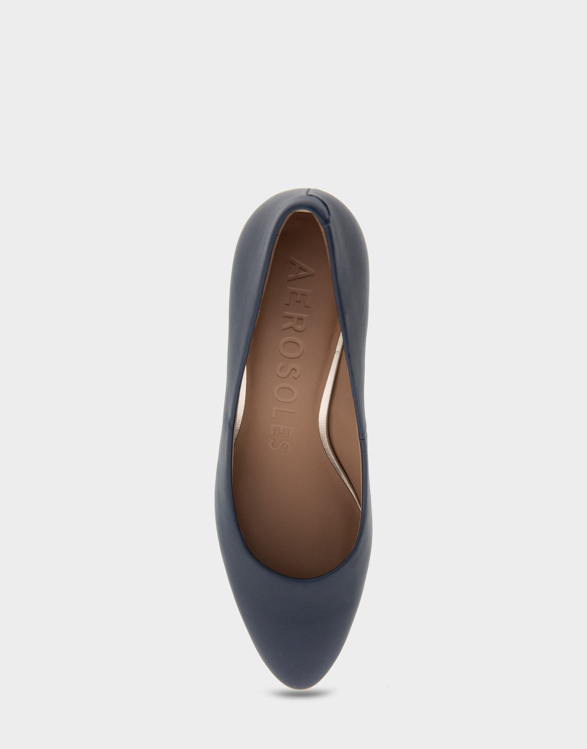 Betsy Navy Genuine Leather Mid Heel Pump | Aerosoles Shoes