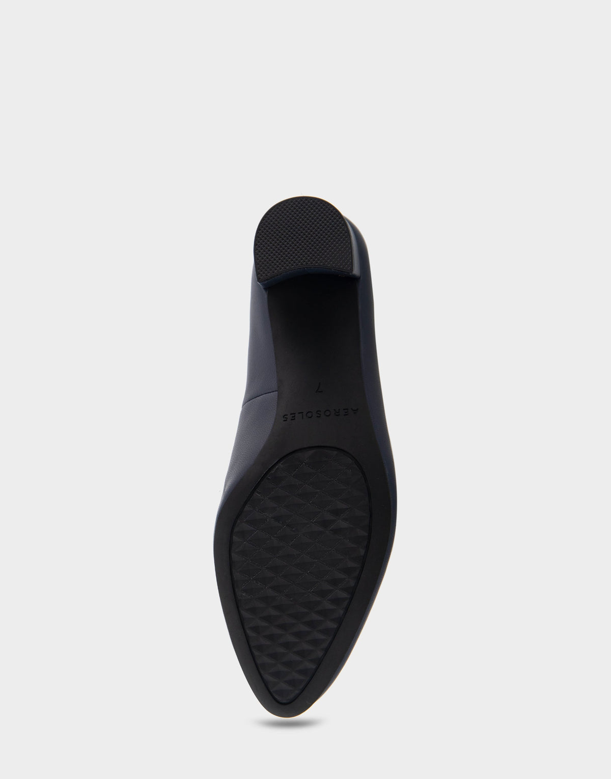 Betsy Navy Genuine Leather Mid Heel Pump | Aerosoles Shoes
