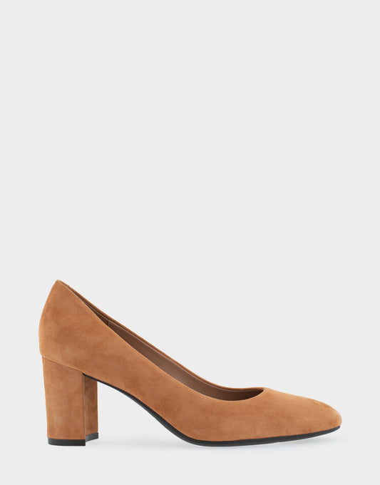 Betsy Tan Genuine Suede Mid Heel Pump | Aerosoles Shoes