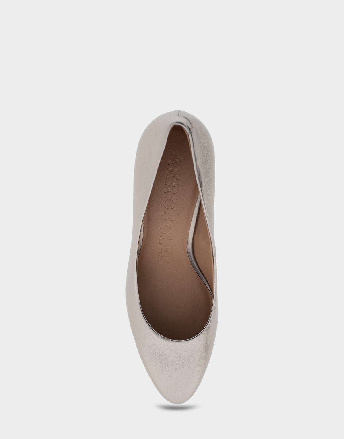 Betsy Champagne Genuine Leather Mid Heel Pump | Aerosoles Shoes