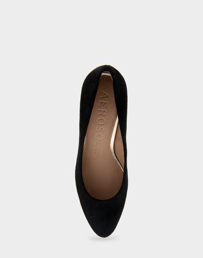 Betsy Black Genuine Suede | Aerosoles Shoes