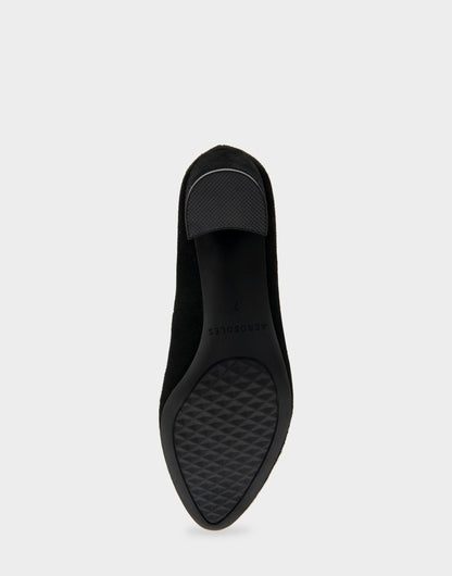 Betsy Black Genuine Suede | Aerosoles Shoes
