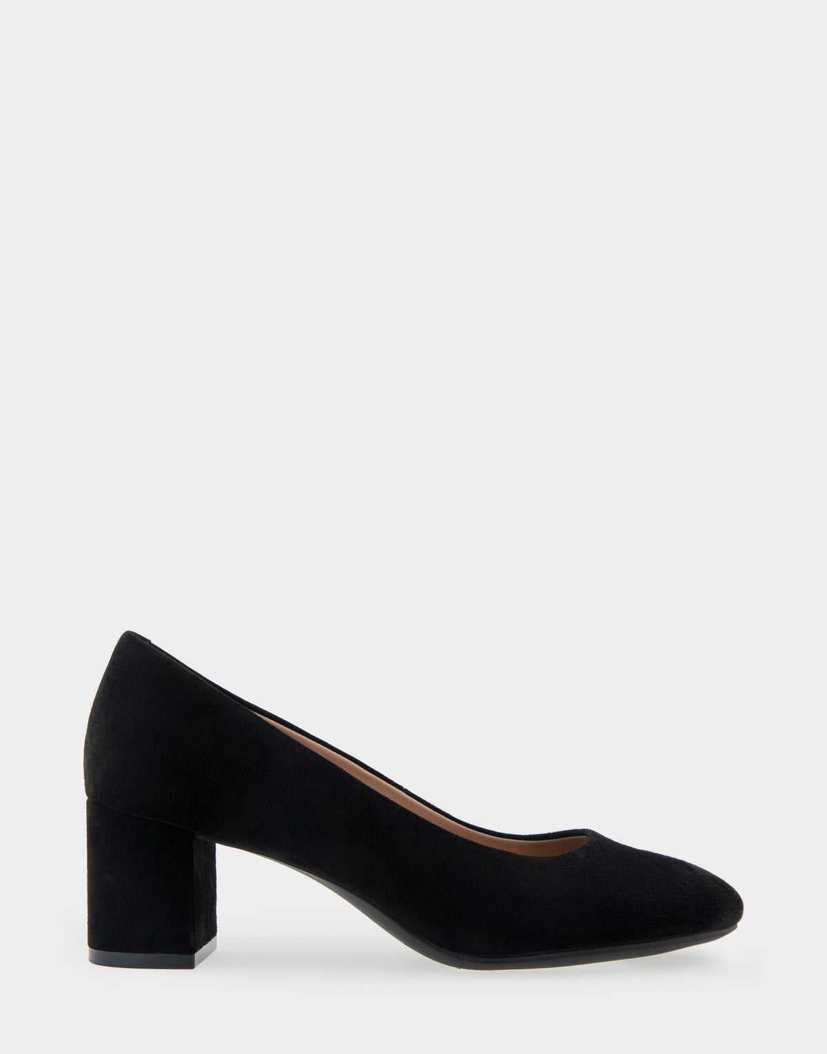 Ebel Black Genuine Suede Mid Heel Pump | Aerosoles Shoes