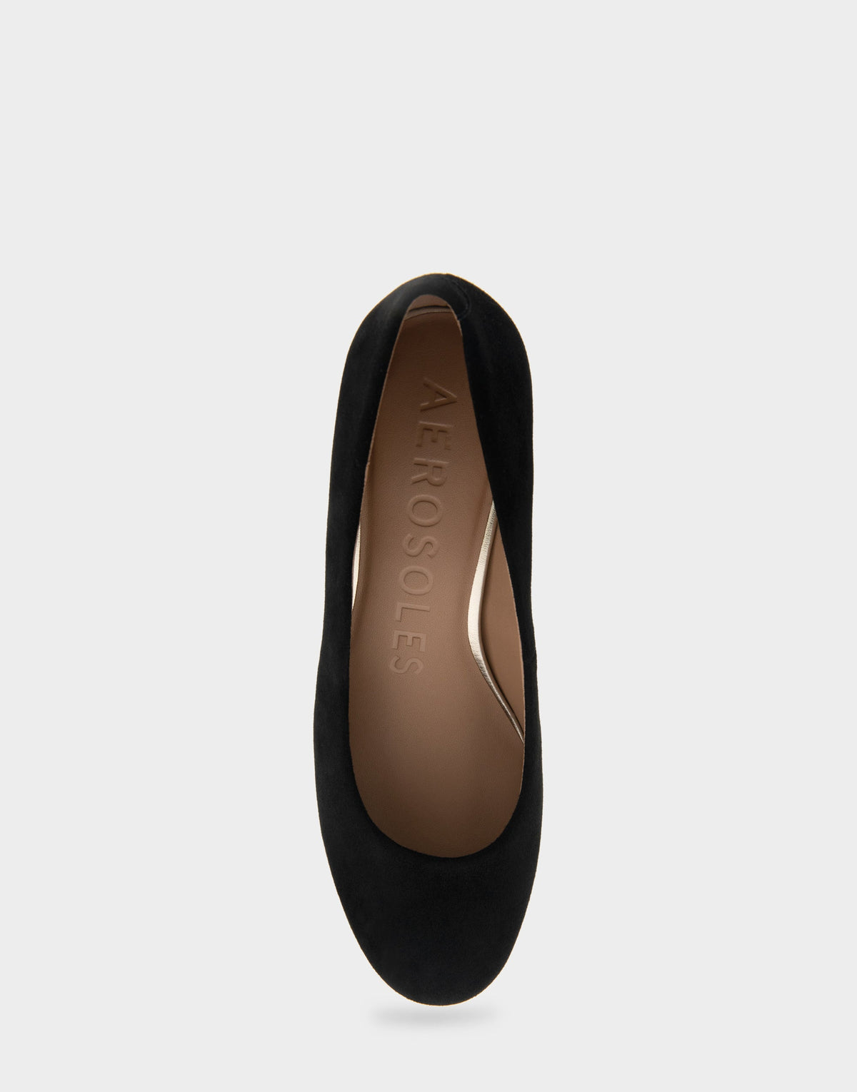 Ebel Black Genuine Suede Mid Heel Pump | Aerosoles Shoes