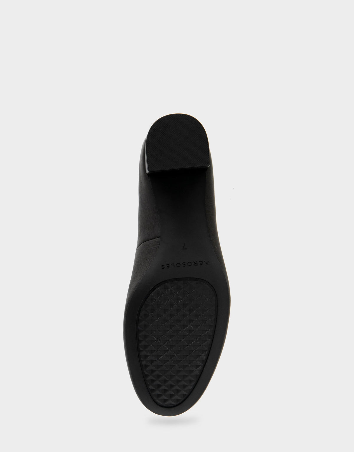 Ebel Black Genuine Leather Mid Heel Pump | Aerosoles Shoes