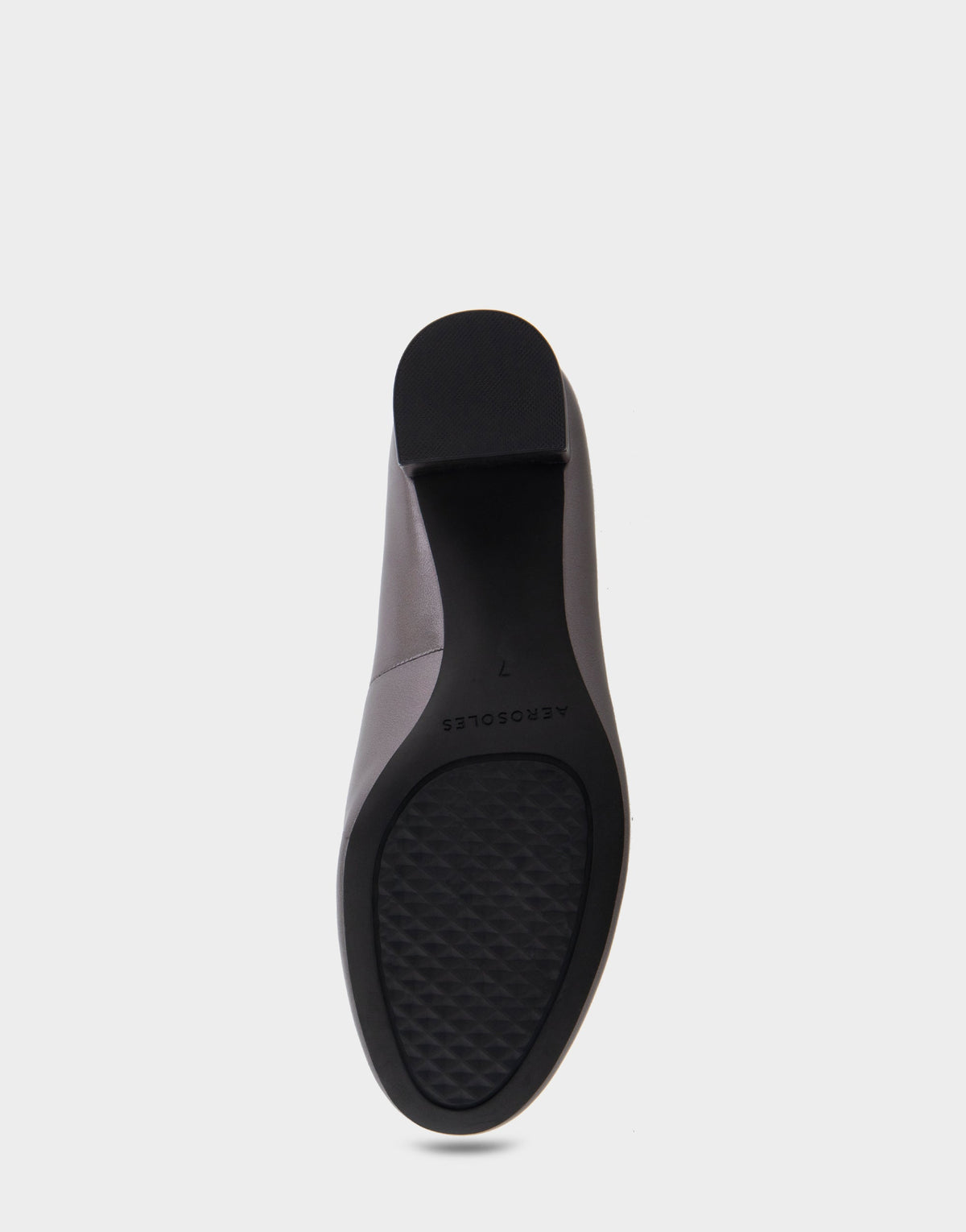 Ebel Gunmetal Metallic Genuine Leather Mid Heel Pump | Aerosoles Shoes