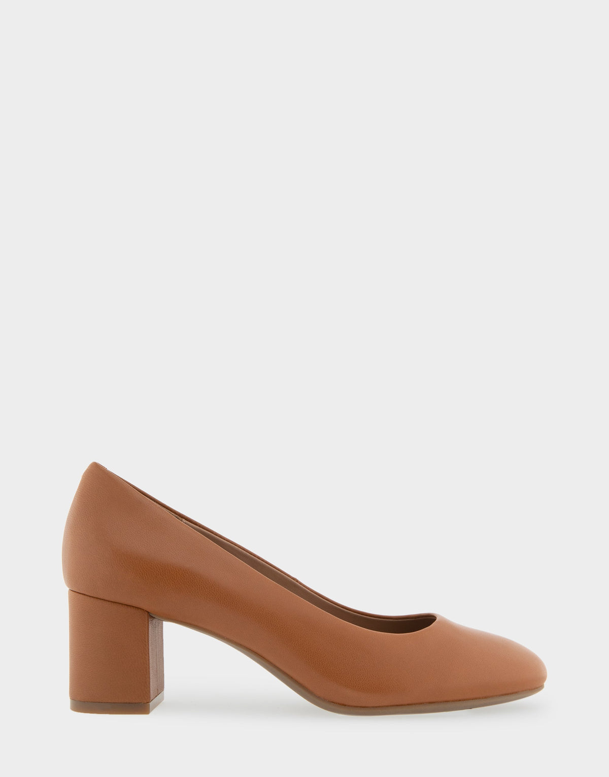 Ebel Tan Genuine Leather Mid Heel Pump | Aerosoles Shoes