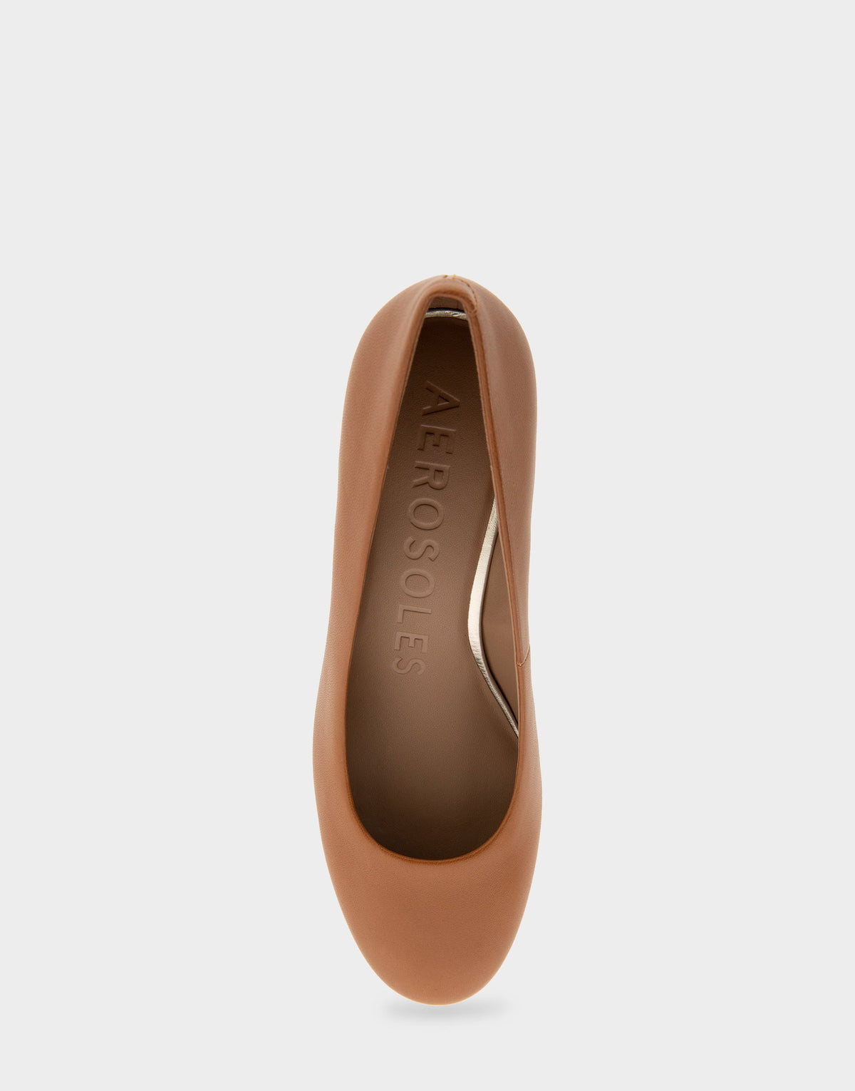 Ebel Tan Genuine Leather Mid Heel Pump | Aerosoles Shoes