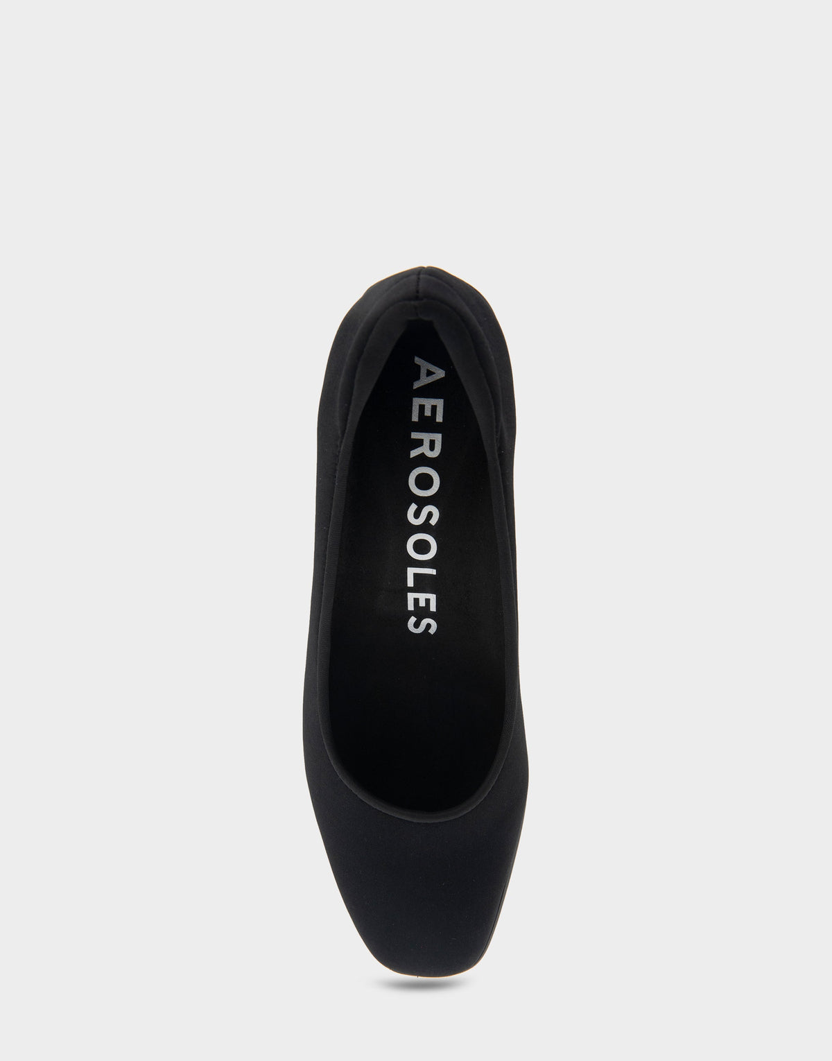 Casta Black Stretch Gabardine Fabric Mid Heel Pump | Aerosoles Shoes