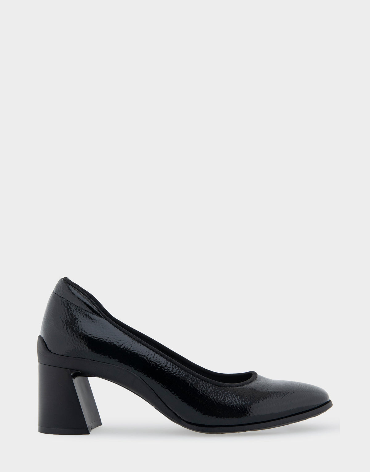 Casta Black Patent Faux Leather Mid Heel Pump | Aerosoles Shoes