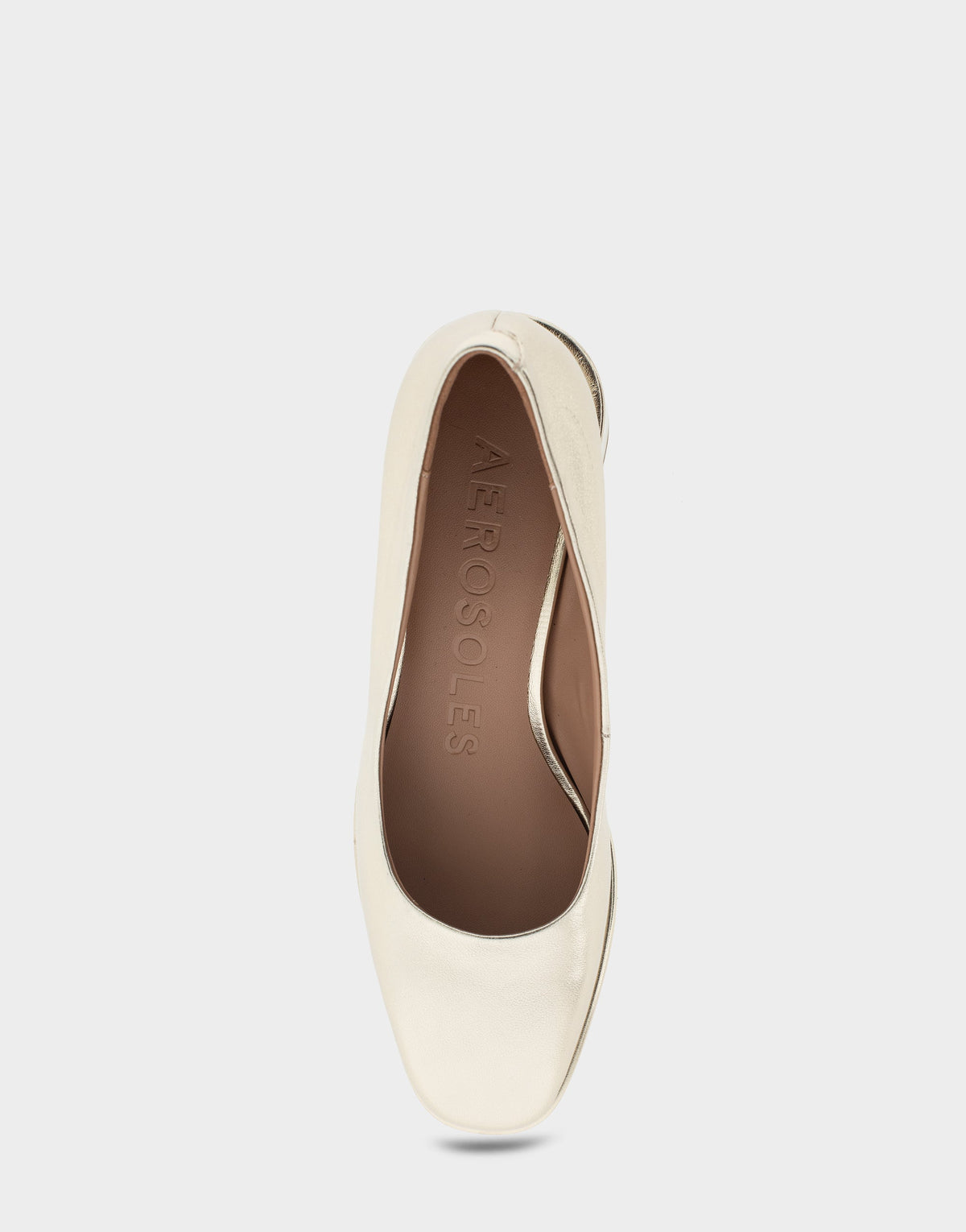 Alae Soft Gold Genuine Leather Mid Heel Pump | Aerosoles Shoes