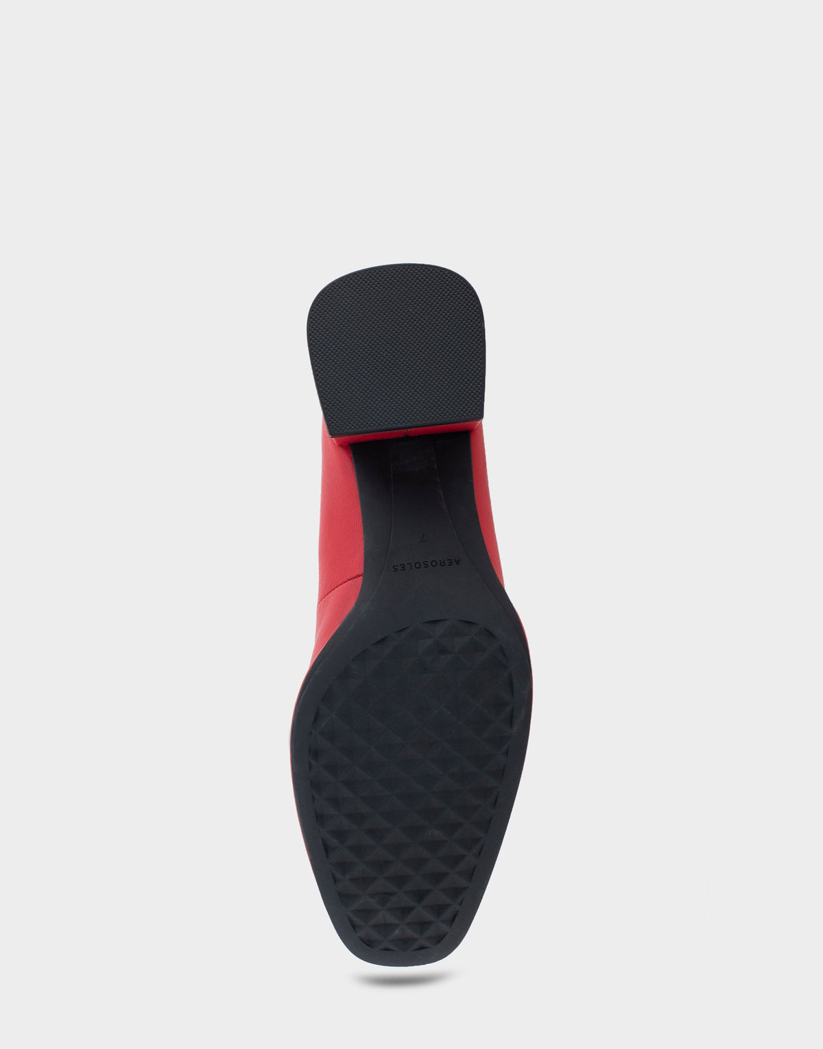 Alae Racing Red Genuine Leather Mid Heel Pump | Aerosoles Shoes