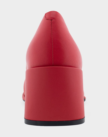 Alae Racing Red Genuine Leather Mid Heel Pump | Aerosoles Shoes