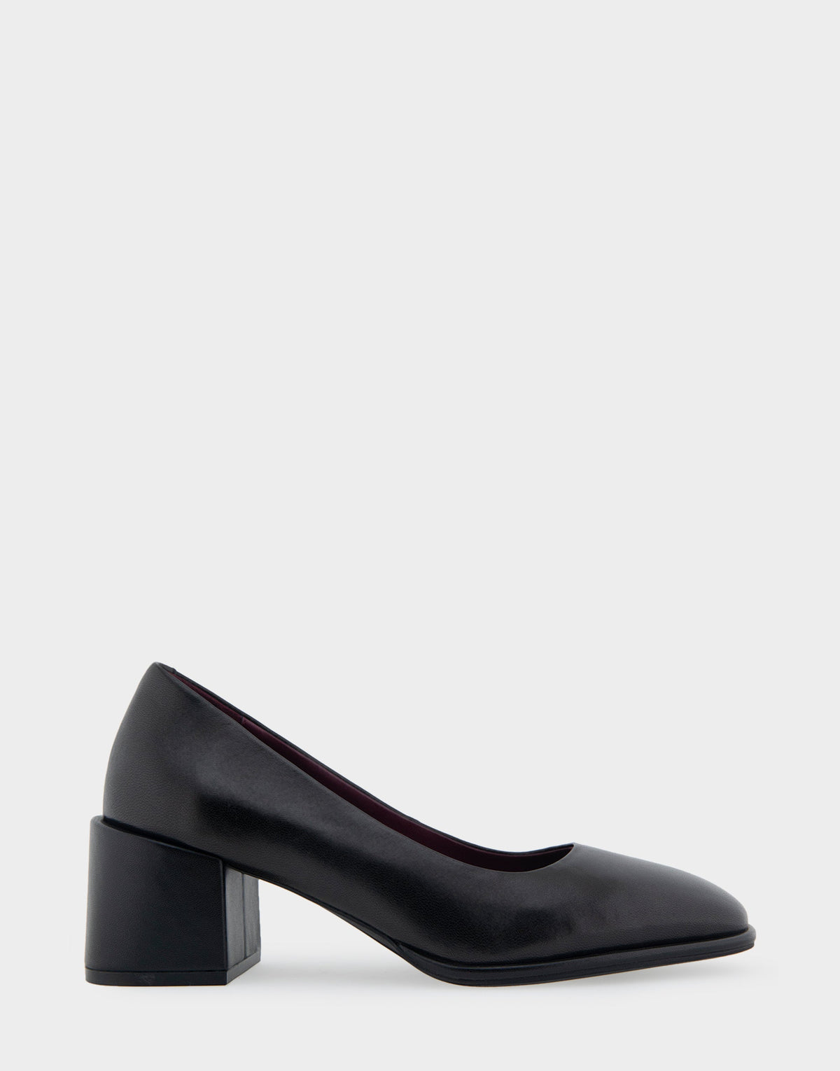 Alae Black Genuine Leather Mid Heel Pump | Aerosoles Shoes