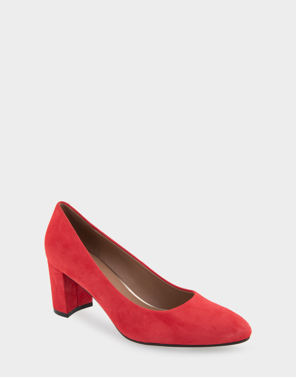 Betsy Red Genuine Suede Mid Heel Pump | Aerosoles Shoes