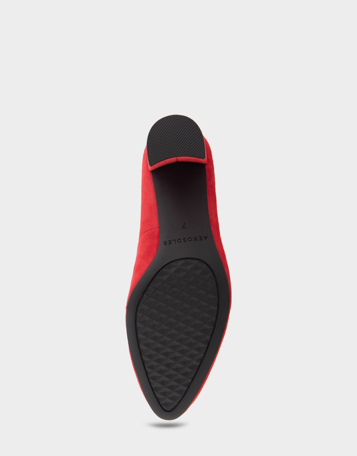 Betsy Red Genuine Suede Mid Heel Pump | Aerosoles Shoes