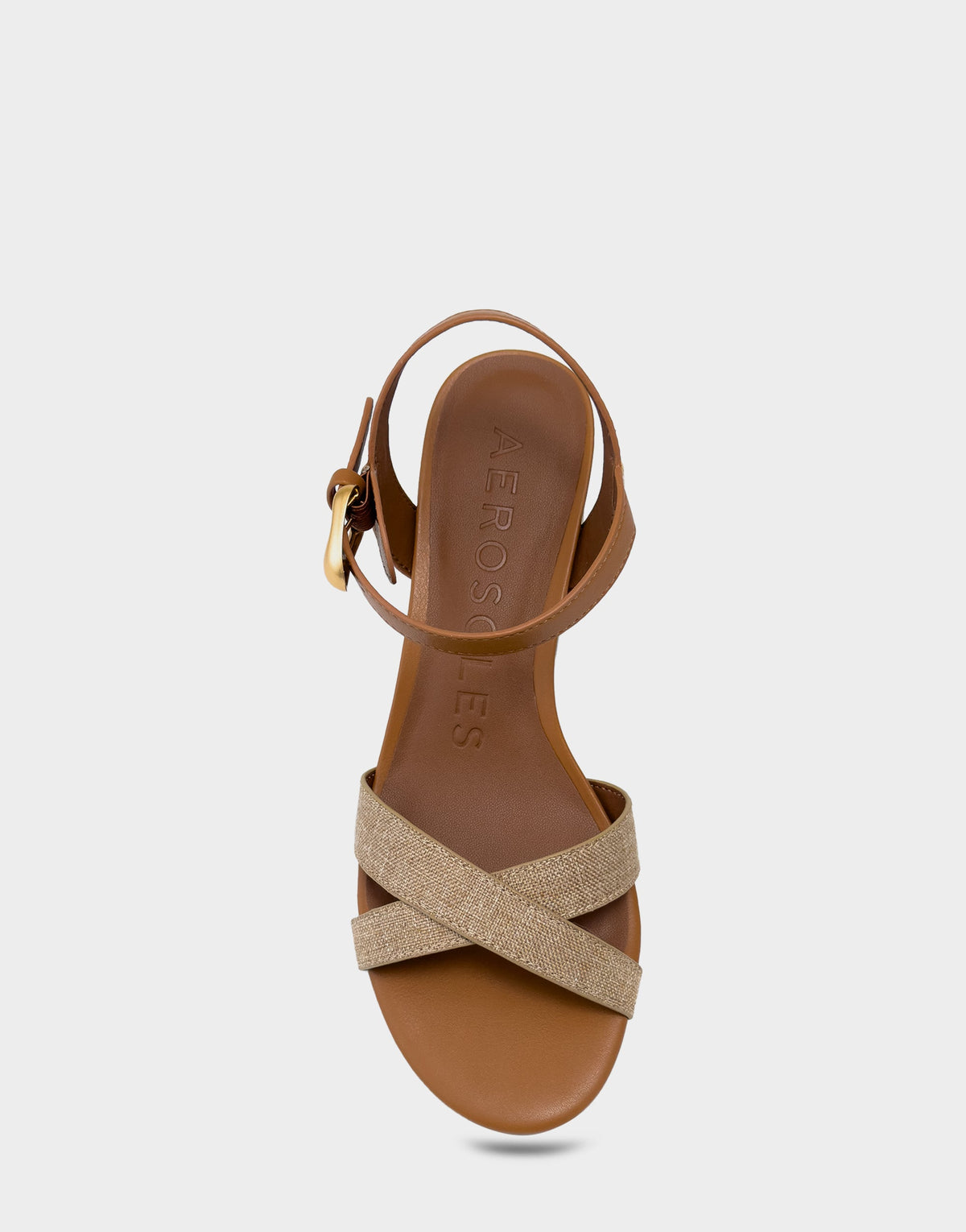 Women's Low Heeled Sandal in Natural Linen | Aerosoles New