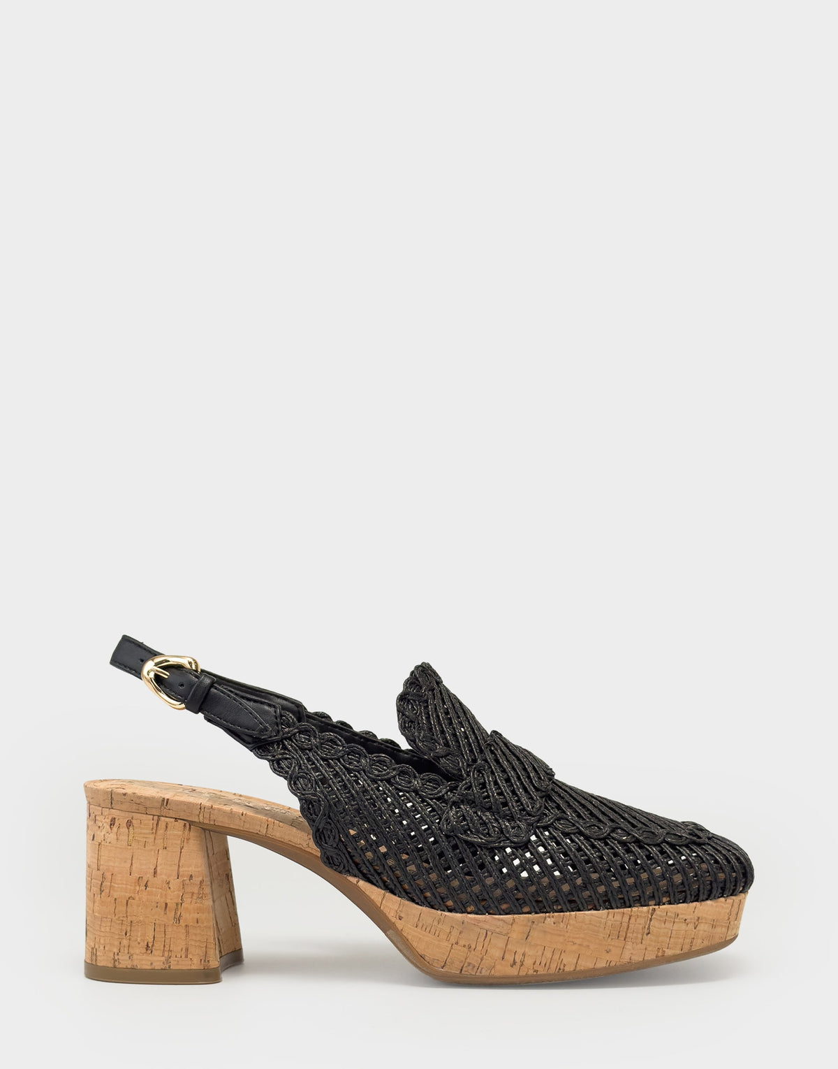Santina Platform Slingback Loafer In Black Raffia | Aerosoles New|Shoes