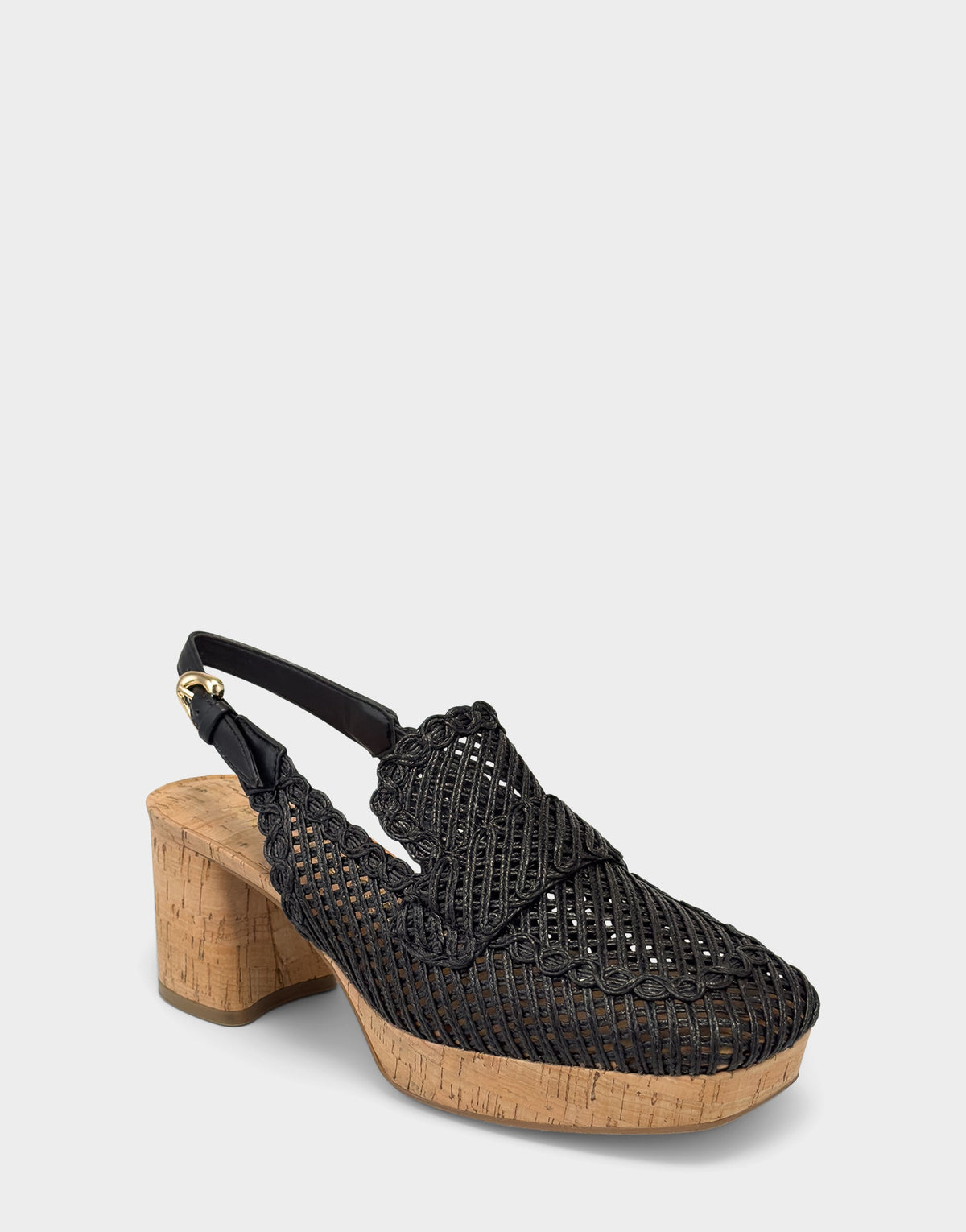 Santina Platform Slingback Loafer In Black Raffia | Aerosoles New|Shoes