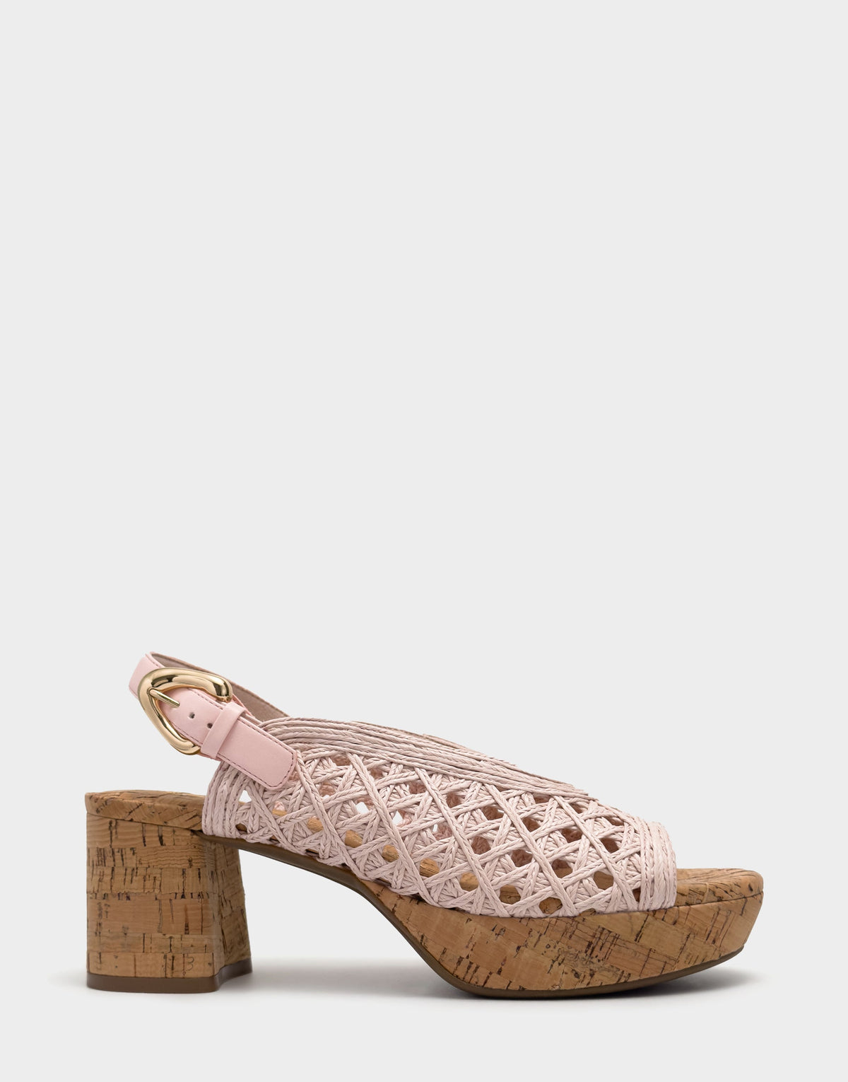 Women's Platform Sandal In Pale Pink Embroidered Raffia | Aerosoles New|Shoes