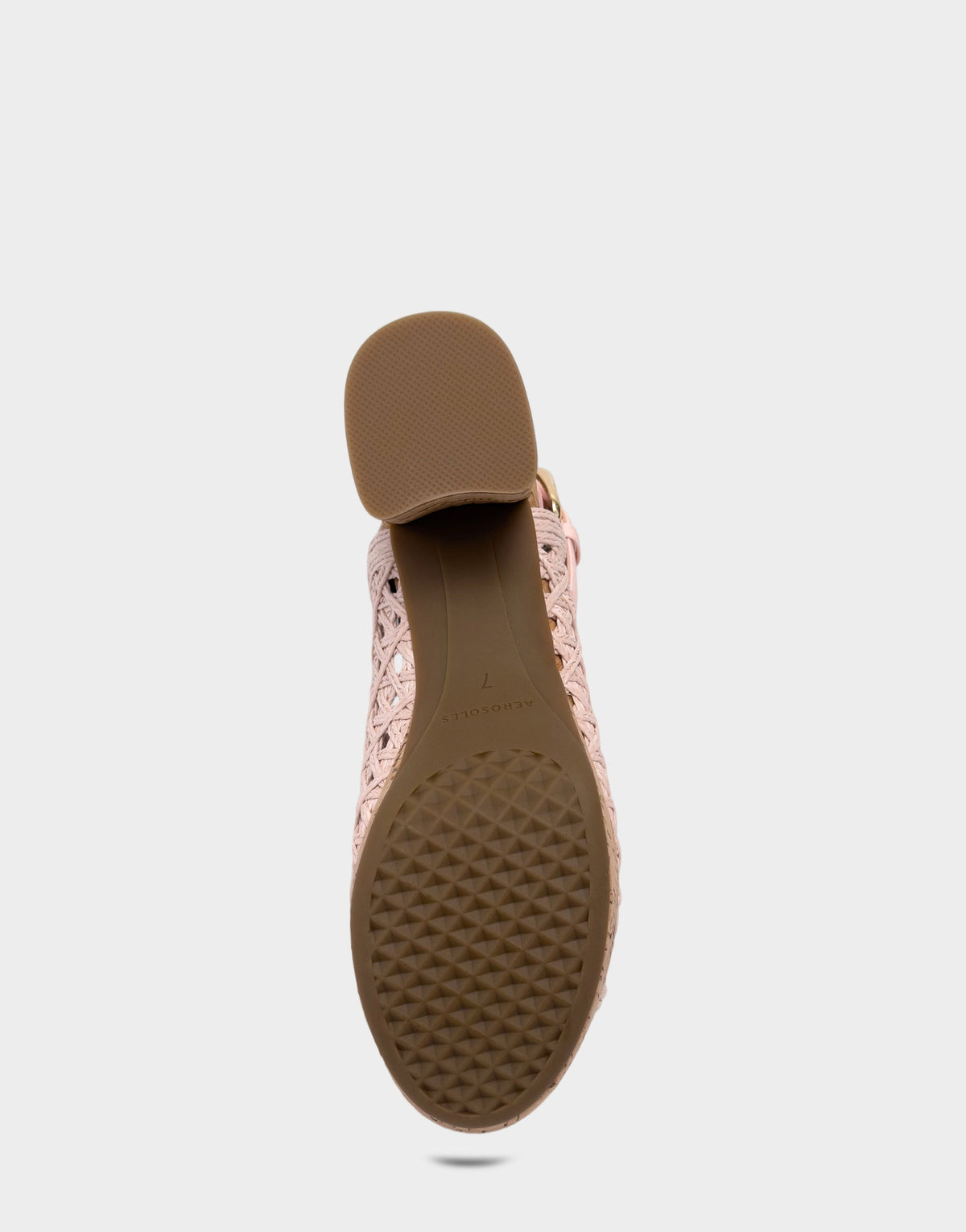 Women's Platform Sandal In Pale Pink Embroidered Raffia | Aerosoles New|Shoes