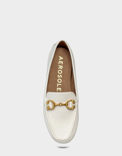 Women's Casual Loafer in White Faux Pebbled | Aerosoles New|Shoes