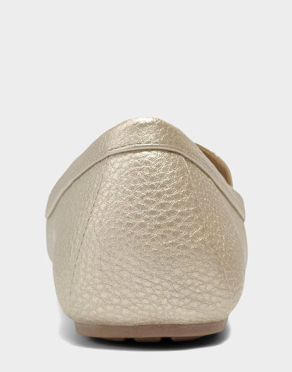 Women's Casual Loafer in Soft Gold Faux Metallic Pebbled | Aerosoles New|Shoes