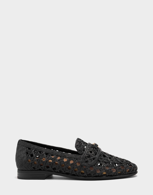Women's Dress Flat in Black Faux Raffia | Aerosoles New|Shoes