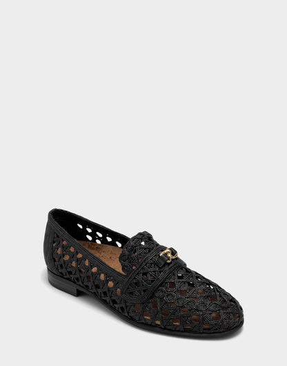 Women's Dress Flat in Black Faux Raffia | Aerosoles New|Shoes
