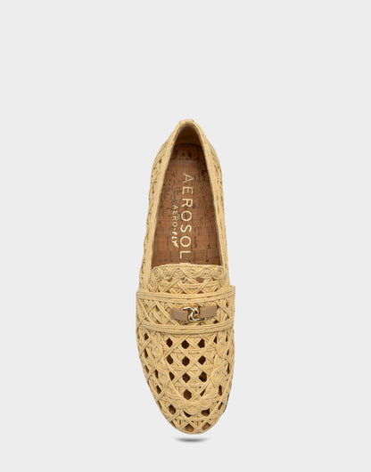 Women's Dress Flat in Natural Faux Raffia | Aerosoles New|Shoes