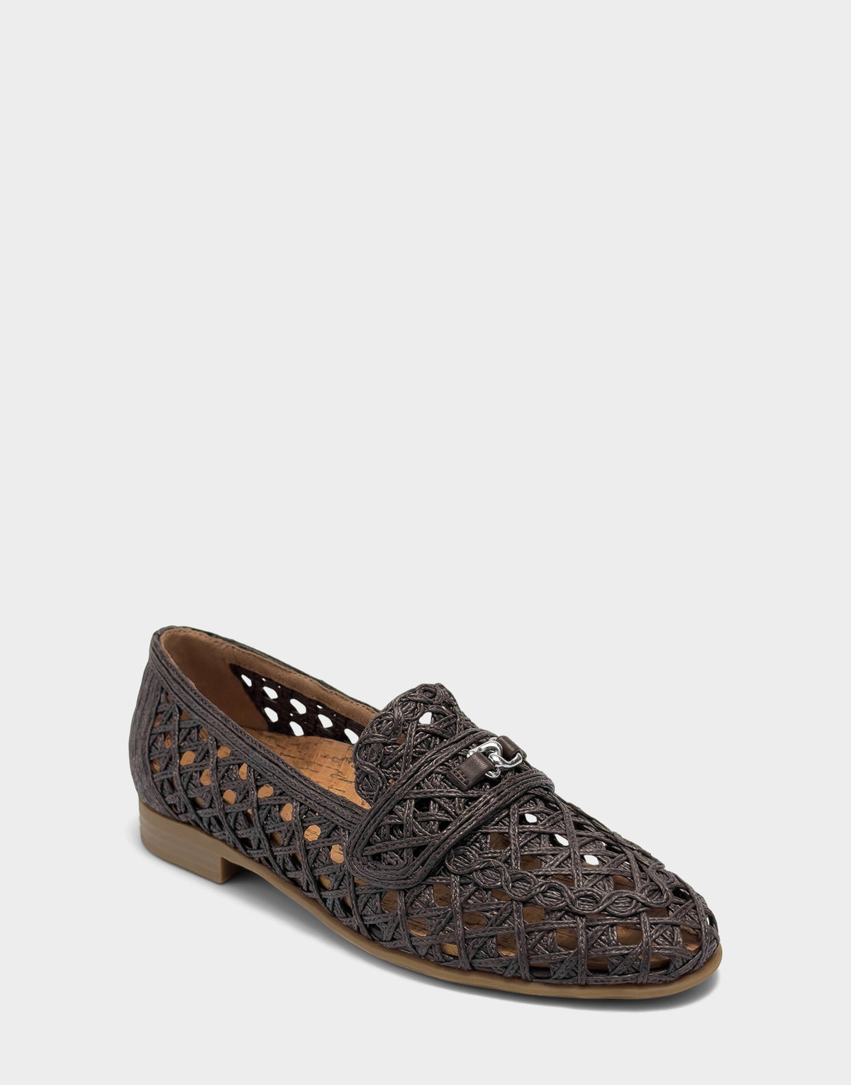 Women's Dress Flat in Dark Brown Faux Raffia | Aerosoles New|Shoes