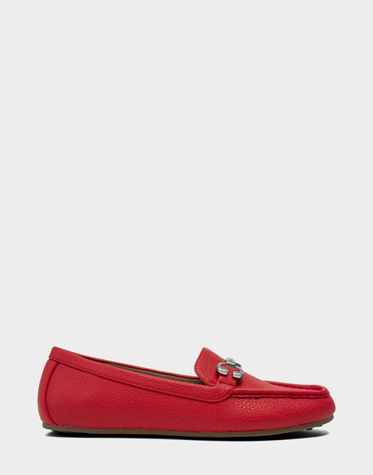 Women's Casual Loafer in Rich Red Faux Pebbled | Aerosoles New|Shoes