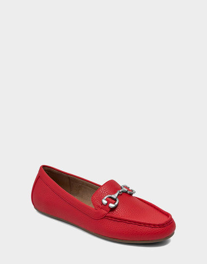 Women's Casual Loafer in Rich Red Faux Pebbled | Aerosoles New|Shoes