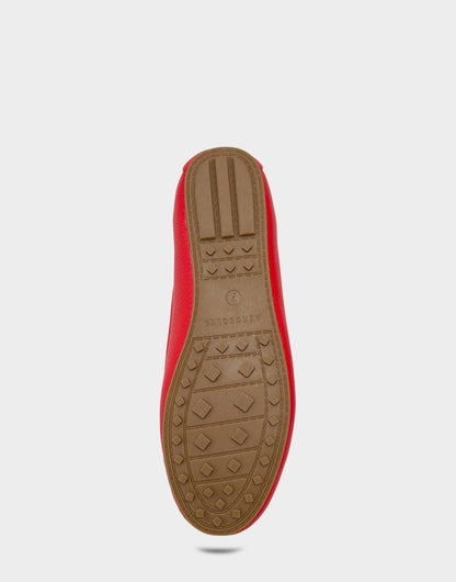 Women's Casual Loafer in Rich Red Faux Pebbled | Aerosoles New|Shoes