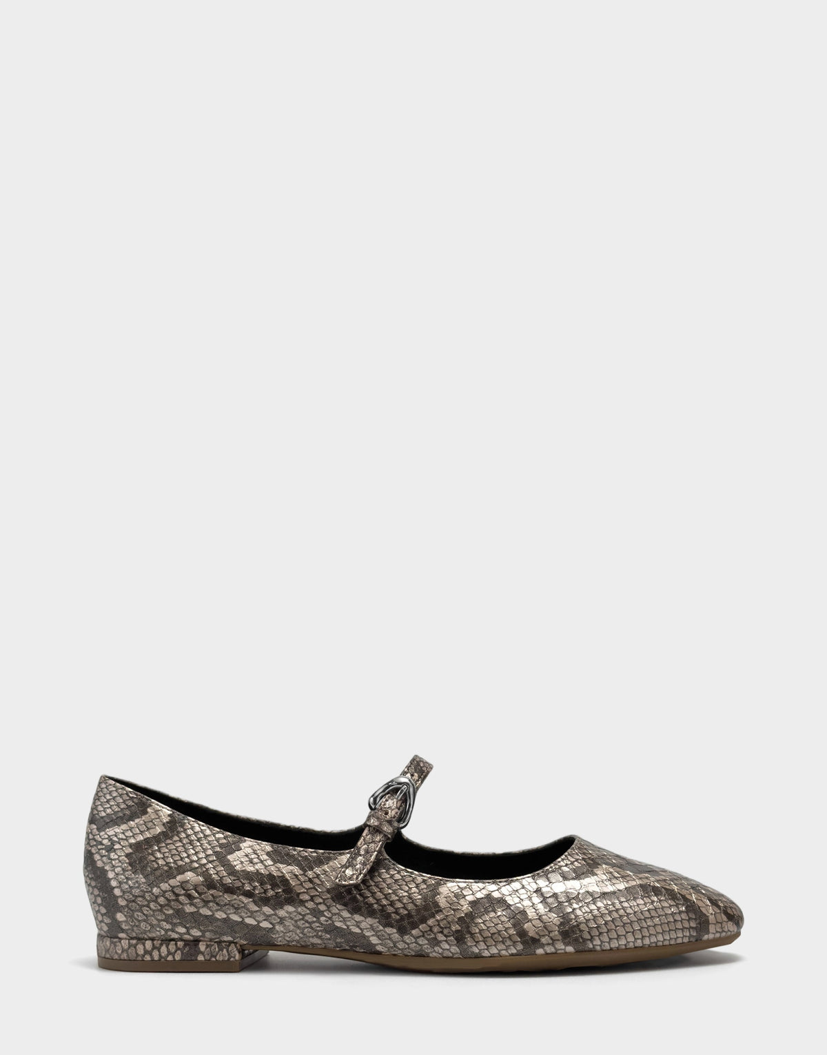 Women's Casual Flat in Champagne Faux Metallic Snake Print | Aerosoles New