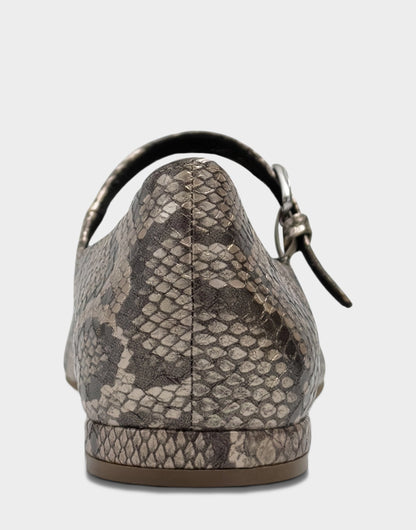 Women's Casual Flat in Champagne Faux Metallic Snake Print | Aerosoles New